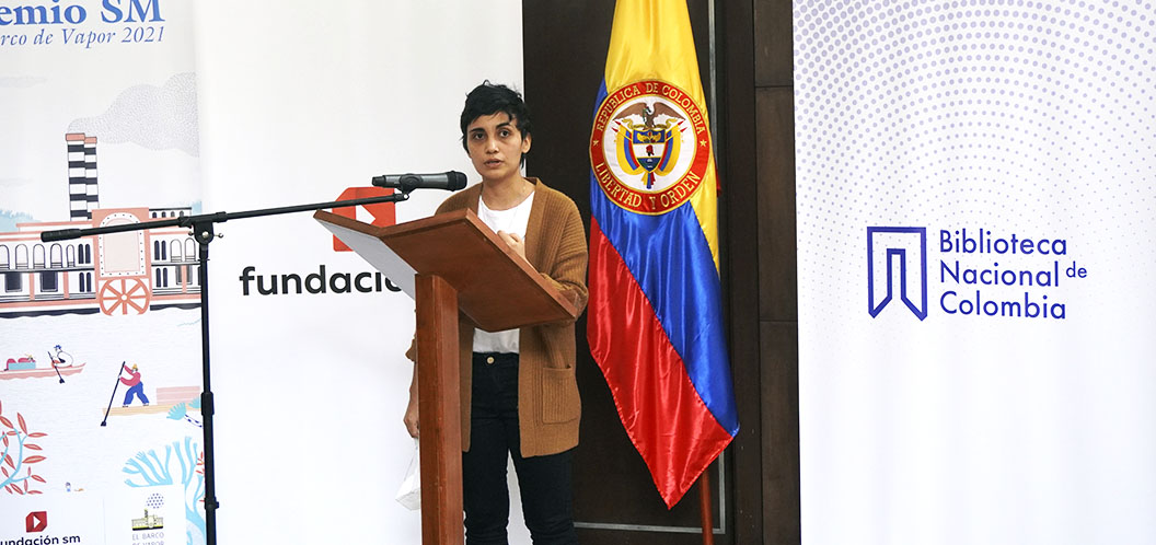 Natalia Jiménez, Ganadora premio Barco de Vapor Colombia 2021.