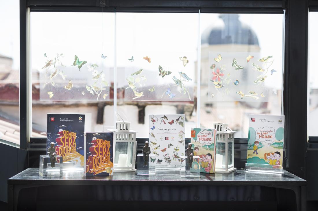 "Cómo arreglar un libro mojado", de Roberto Aliaga Sánchez, y "Siempre será diciembre", de Fátima Embark Alí y María Mercedes Murillo García, ganadores de los Premios SM El Barco de Vapor y Gran Angular 2017
