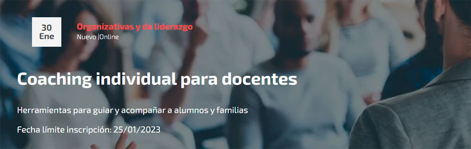 Curso SM Formación: Coaching individual para docentes