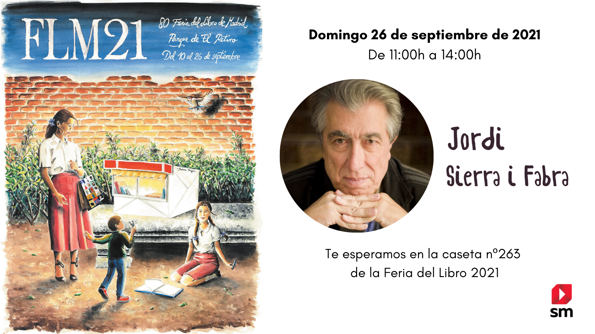 Jordi Sierra i Fabra en la Feria del Libro de Madrid 2021