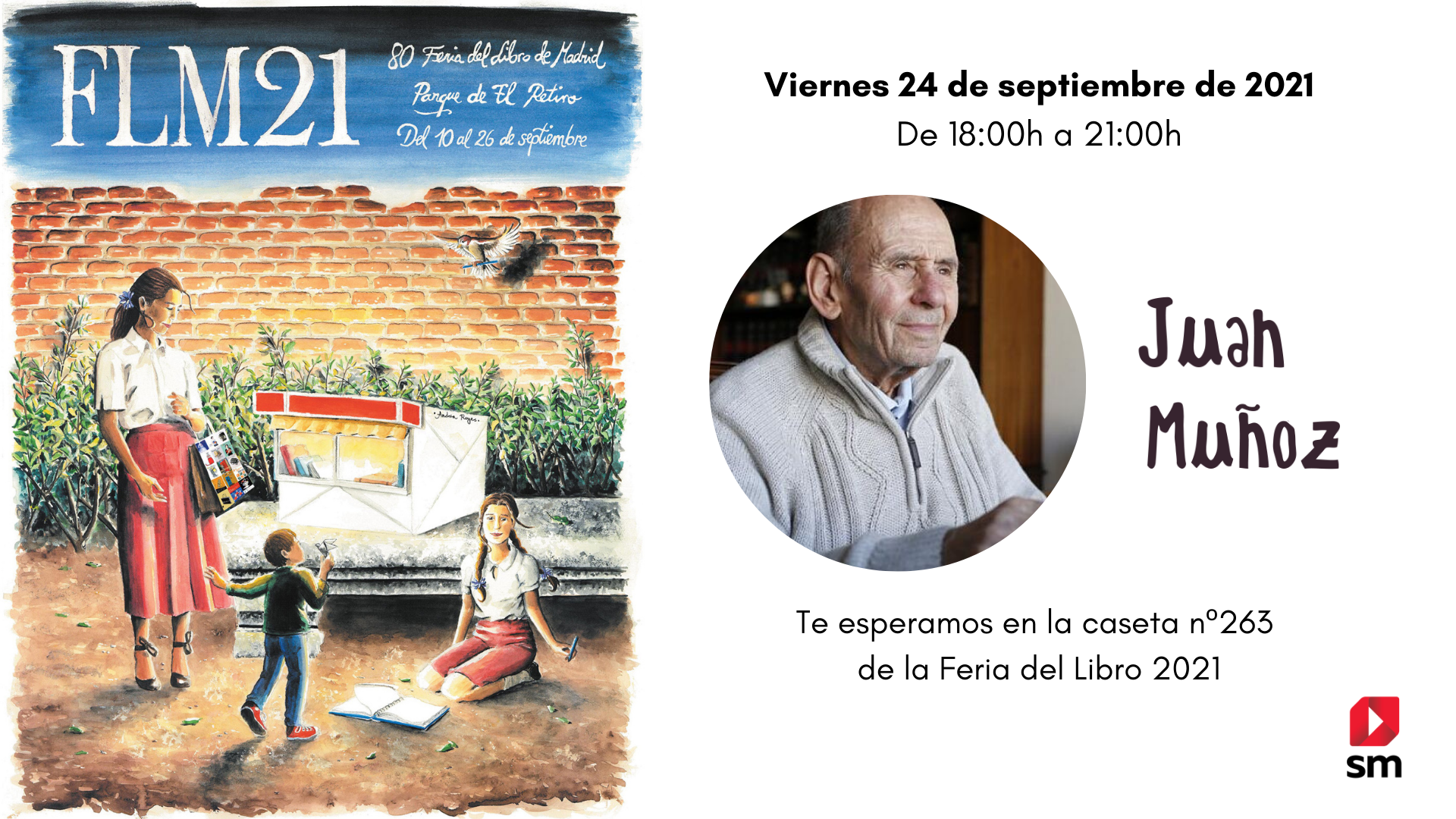 Juan Muñoz en la Feria del Libro de Madrid 2021